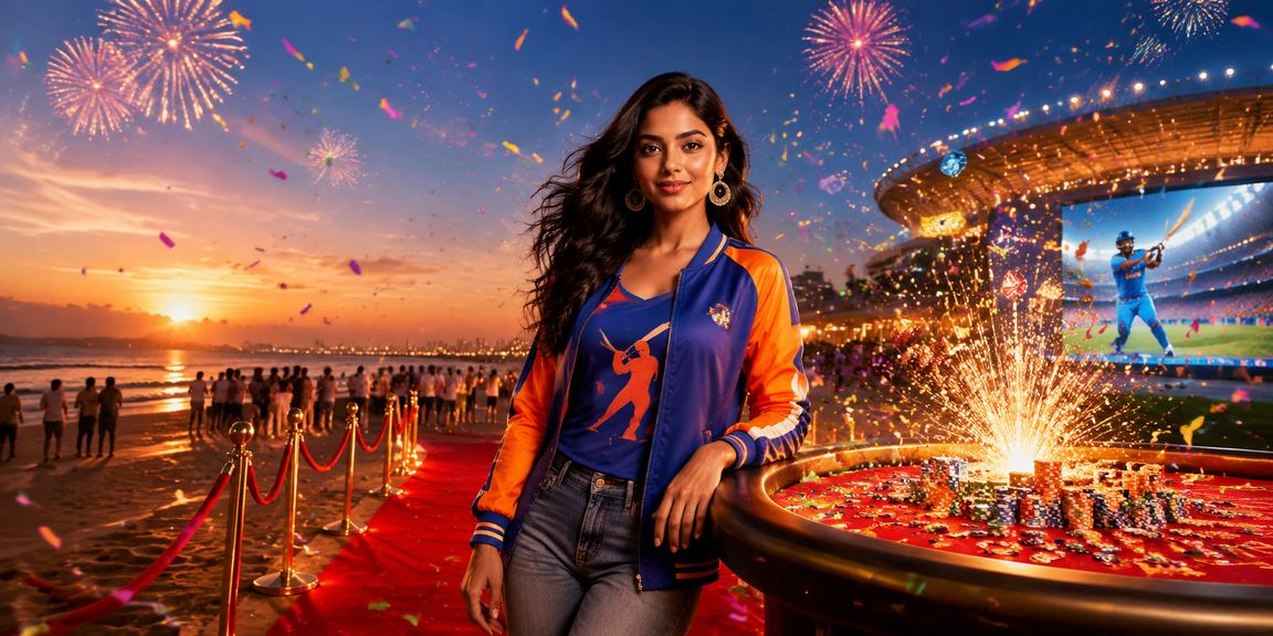 IPL cricket match at night filled with enthusiastic fans